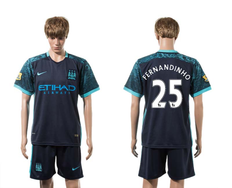 2015-16 Manchester City 25 FERNANDINHO Away Jersey