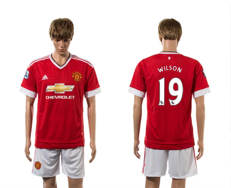 2015-16 Manchester United 19 WILSON Home Jersey