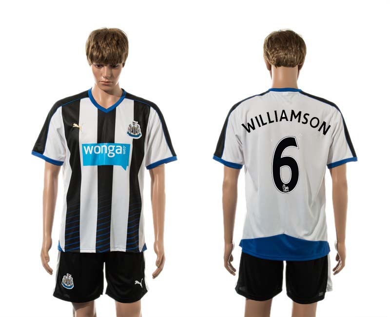 2015-16 Newcastle United 6 WILLIAMSON Home Jersey