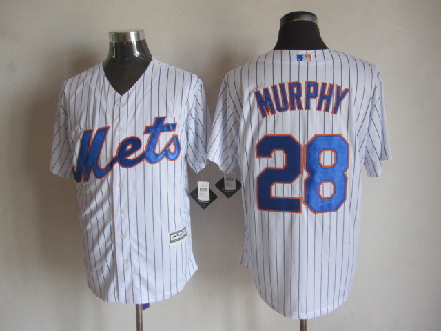 Mets 28 Daniel Murphy White New Cool Base Jersey