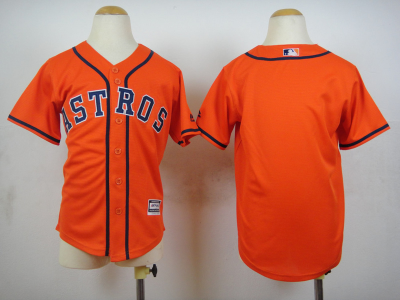 Astros Blank Orange Youth New Cool Base Jersey