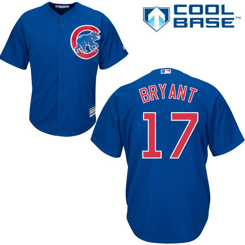Cubs 17 Kris Bryant Blue New Cool Base Jersey