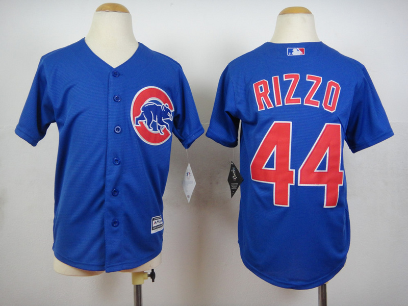 Cubs 44 Anthony Rizzo Blue Youth New Cool Base Jersey