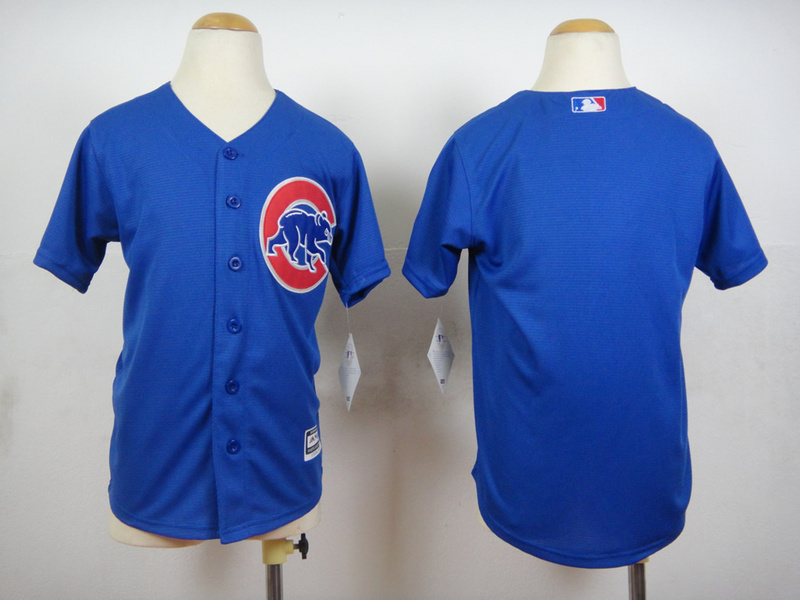 Cubs Blank Blue Youth New Cool Base Jersey