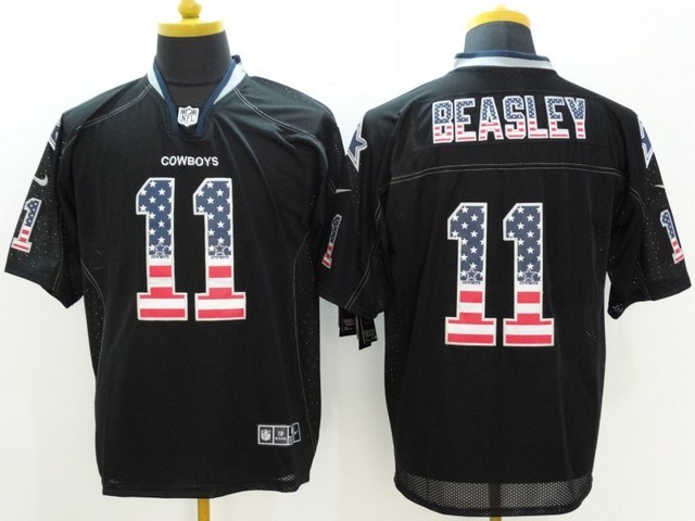 Nike Cowboys 11 Cole Beasley Black USA Flag Elite Jersey
