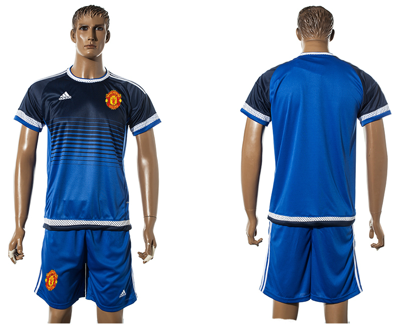 2015-16 Manchester United Blue Training Jersey
