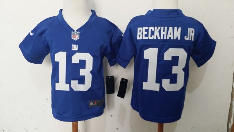 Nike Giants 13 Odell Beckham JR Blue Toddler Game Jersey - Click Image to Close