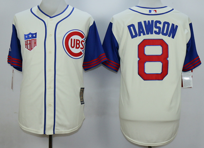 Cubs 8 Andre Dawson Cream 1942 Turn Back The Clock Jersey