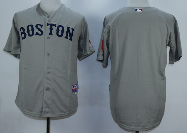 Red Sox Blank Grey Cool Base Jersey