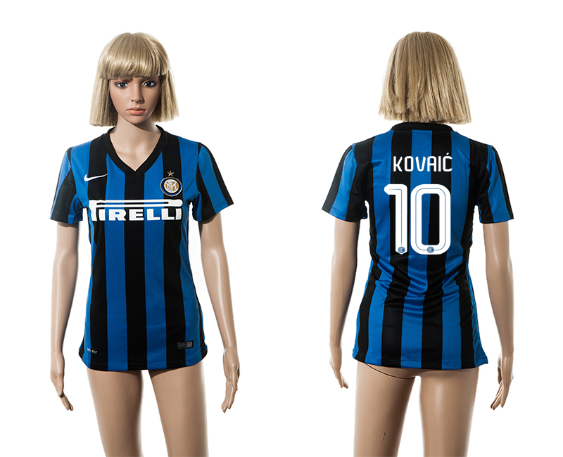 2015-16 Inter Milan 10 KOVAIC Home Women Jersey