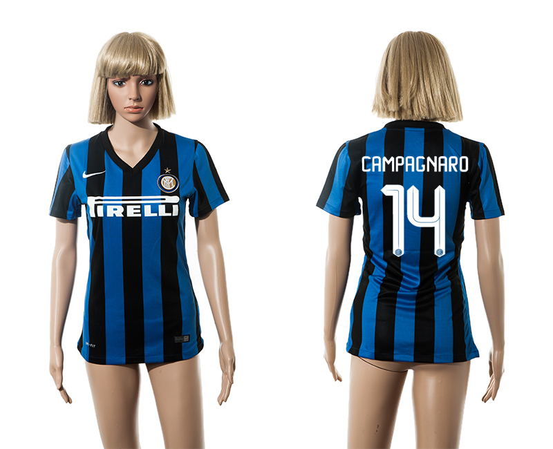 2015-16 Inter Milan 14 CAMPAGNARO Home Women Jersey