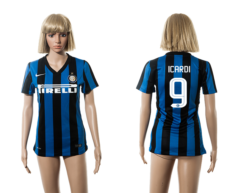2015-16 Inter Milan 9 ICARDI Home Women Jersey