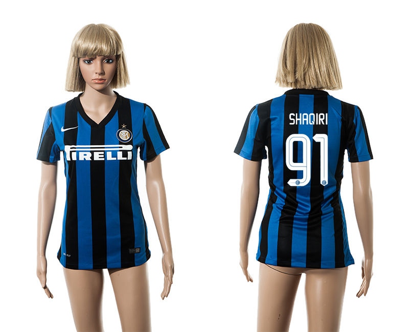 2015-16 Inter Milan 91 SHAQIRI Home Women Jersey
