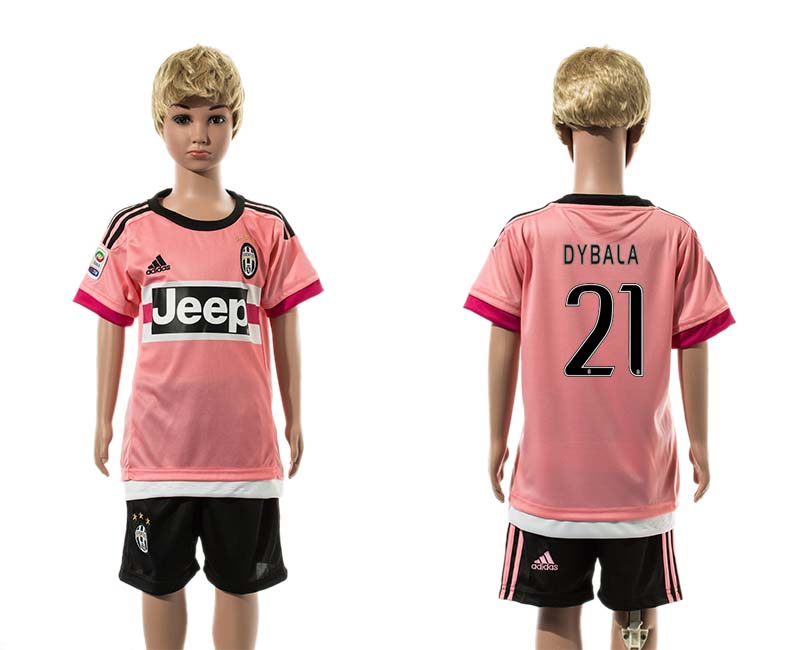 2015-16 Juventus 21 DYBALA Away Youth Jersey