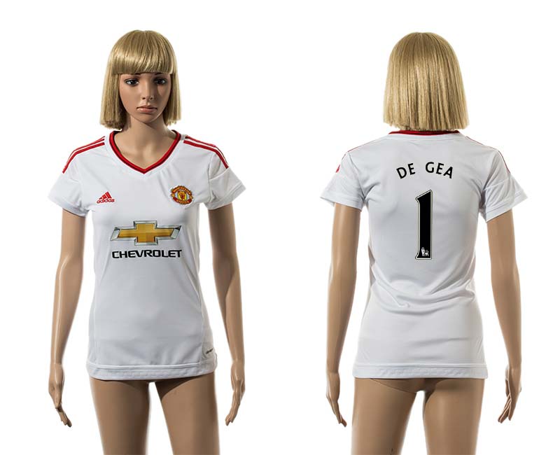 2015-16 Manchester United 1 DE GEA Away Women Jersey