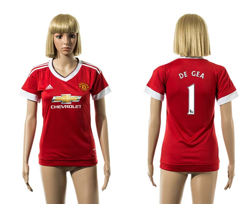 2015-16 Manchester United 1 DE GEA Home Women Jersey