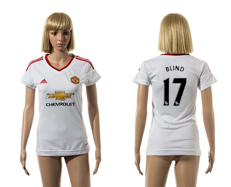 2015-16 Manchester United 17 BLIND Away Women Jersey