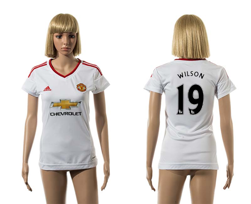 2015-16 Manchester United 19 WILSON Away Women Jersey