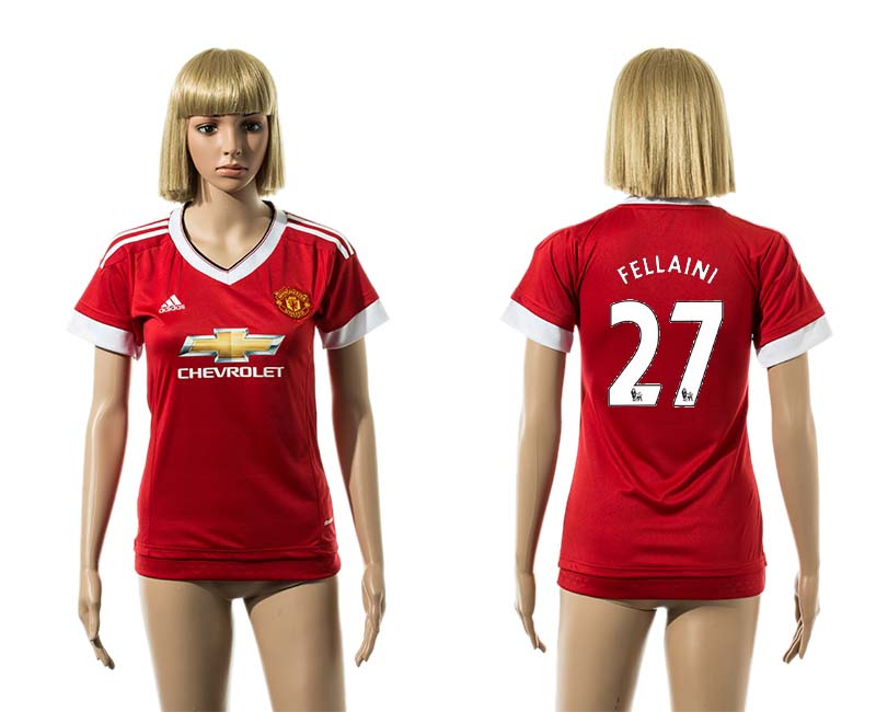 2015-16 Manchester United 27 FELLAINI Home Women Jersey