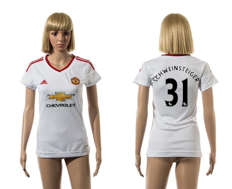 2015-16 Manchester United 31 SCHWEINSTEIGER Away Women Jersey