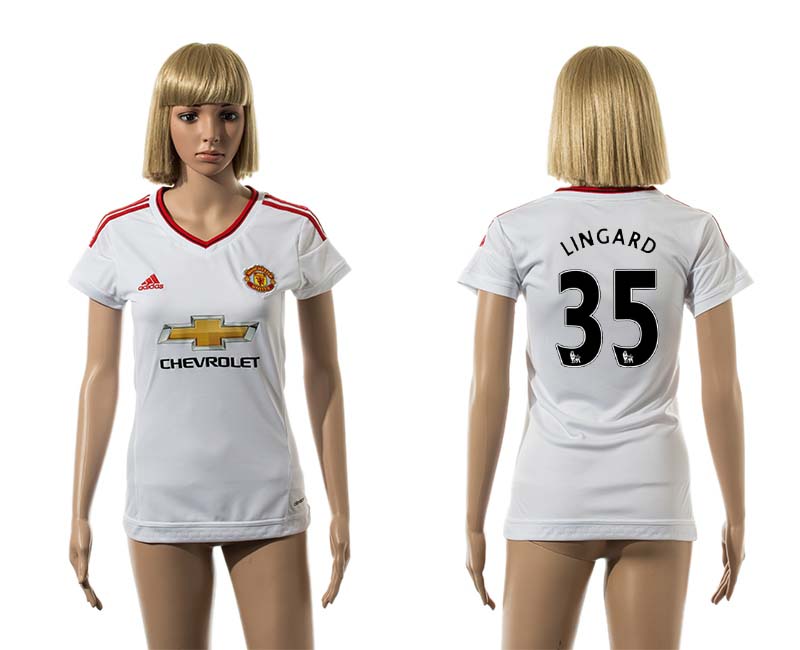 2015-16 Manchester United 35 LINGARD Away Women Jersey