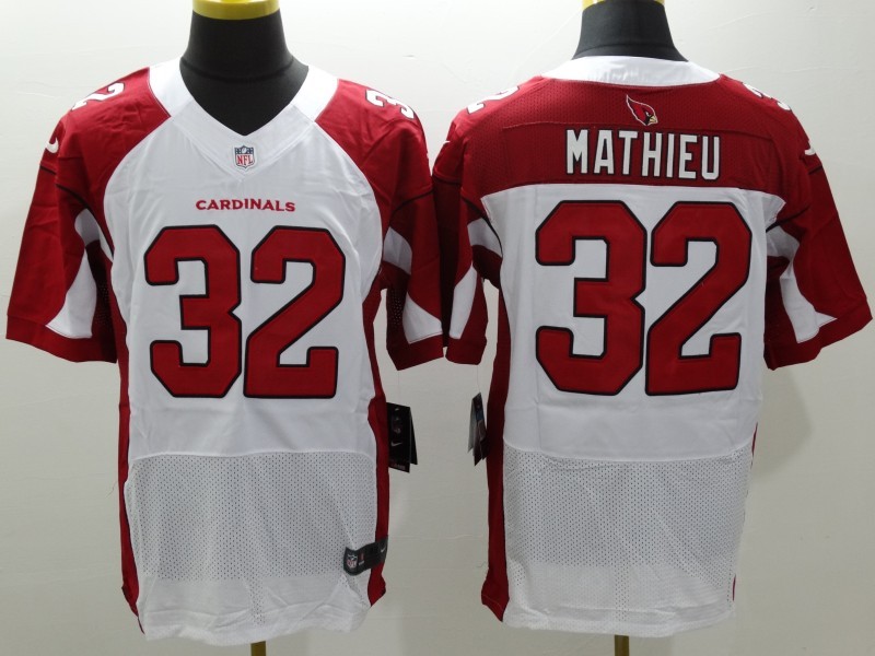 Nike Cardinals 32 Tyrann Mathieu White Elite Jersey - Click Image to Close