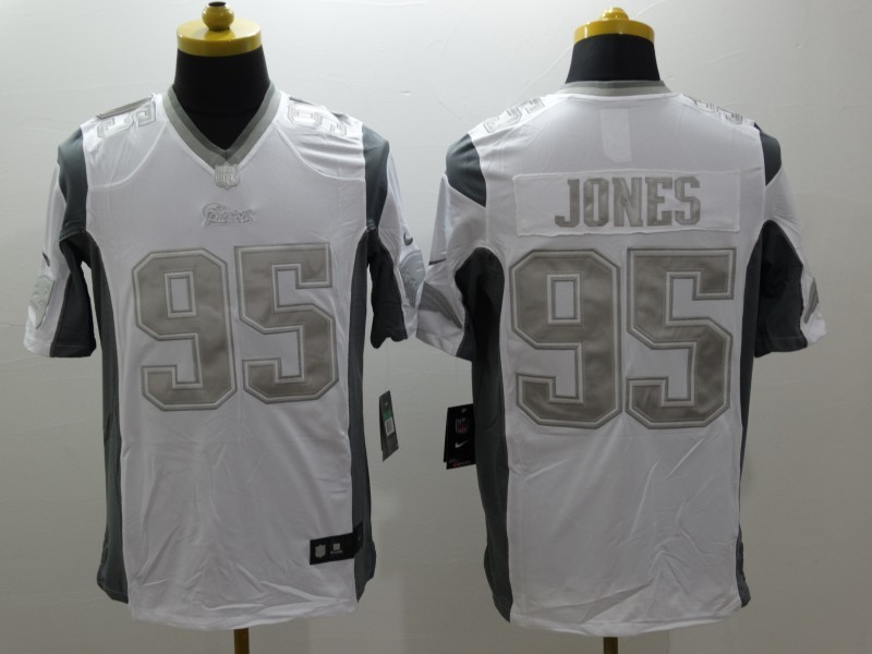 Nike Patriots 95 Chandler Jones White Platinum Limited Jersey