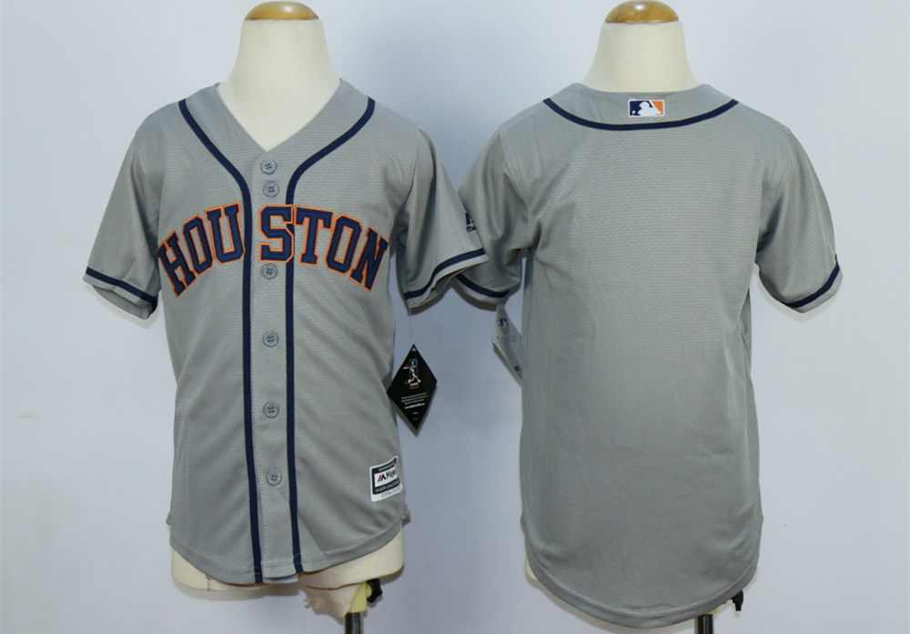 Astros Blank Grey Youth New Cool Base Jersey