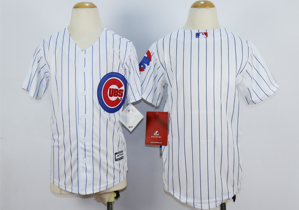 Cubs Blank White Youth New Cool Base Jersey
