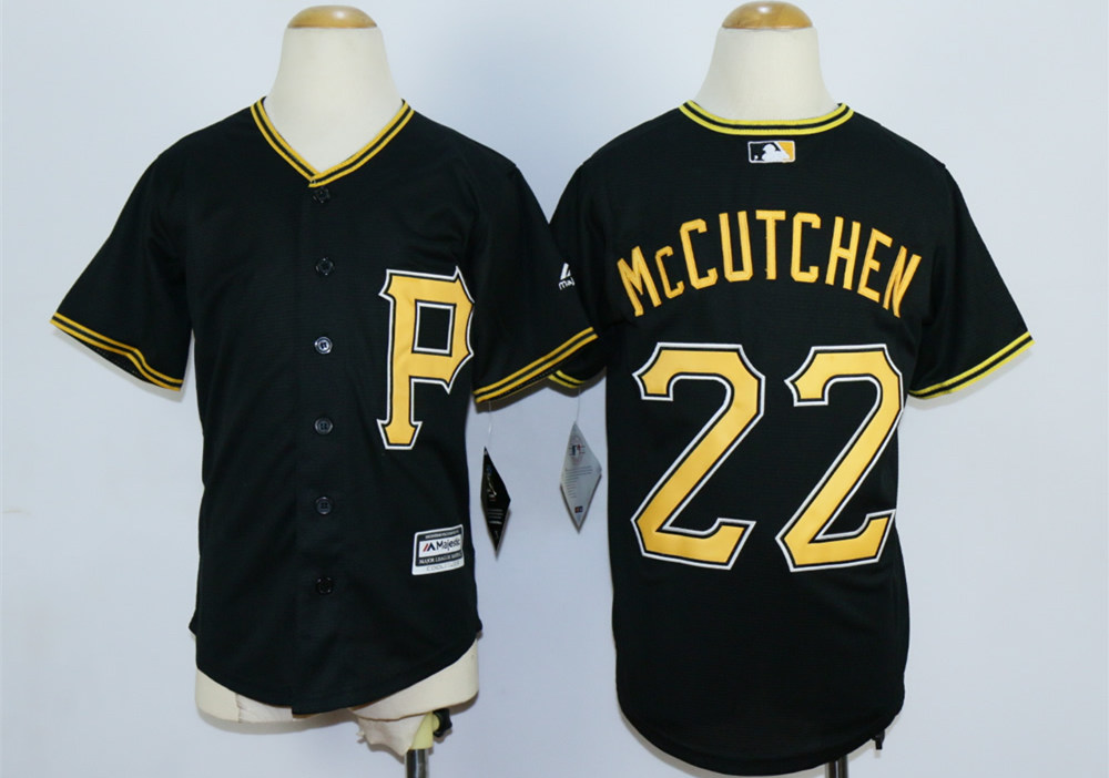 Pirates 22 Andrew McCutchen Black Youth New Cool Base Jersey