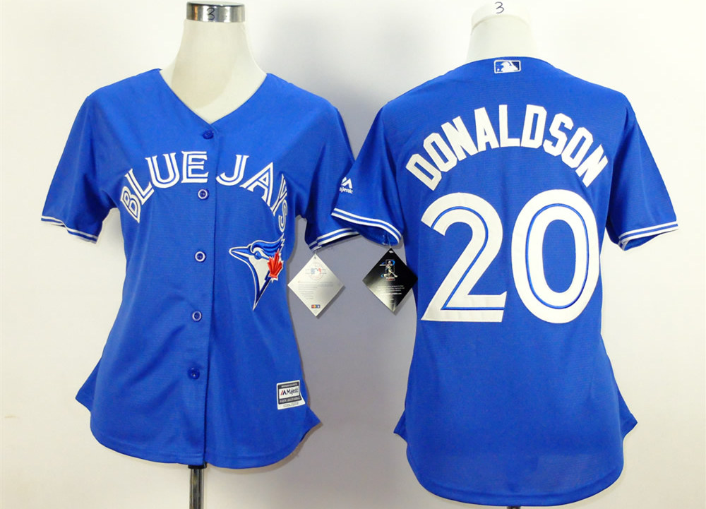 Blue Jays 20 Josh Donaldson Blue Women New Cool Base Jersey