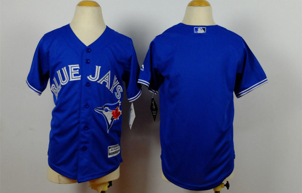 Blue Jays Blank Blue Youth New Cool Base Jersey