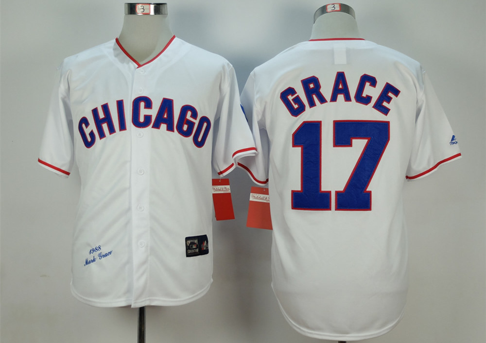 Cubs 17 Mark Grace White 1988 Turn Back The Clock Jersey