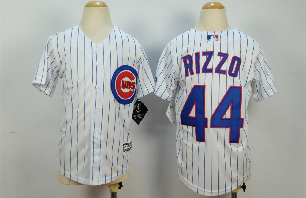 Cubs 44 Anthony Rizzo White Youth New Cool Base Jersey