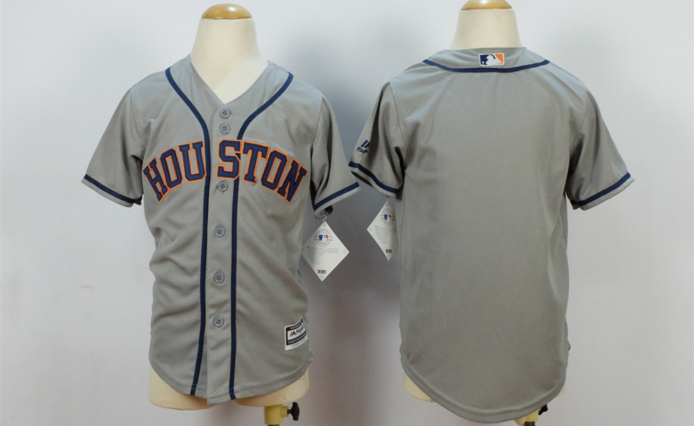 Astros Blank Grey Youth New Cool Base Jersey