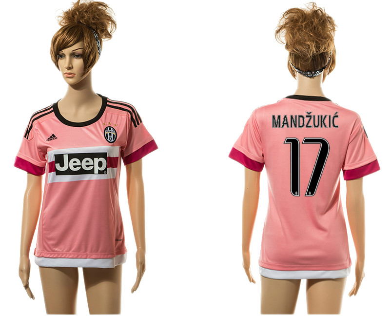 2015-16 Juventus 17 MANDZUKIC Away Women Jersey