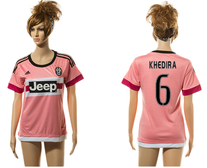 2015-16 Juventus 6 KHEDIRA Away Women Jersey