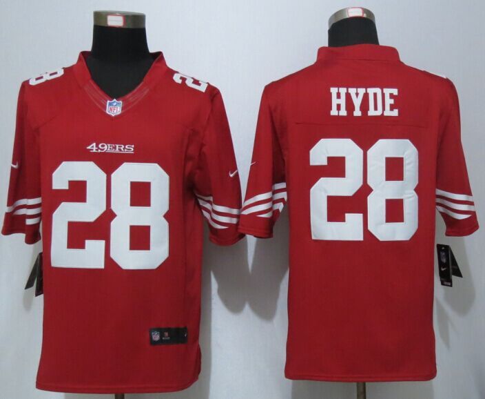 Nike 49ers 28 Carlos Hyde Red Limited Jersey Nike 49ers 28 Carlos Hyde Red Limited Jersey