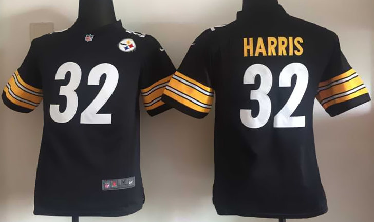 Nike Steelers 32 Franco Harris Black Youth Game Jersey