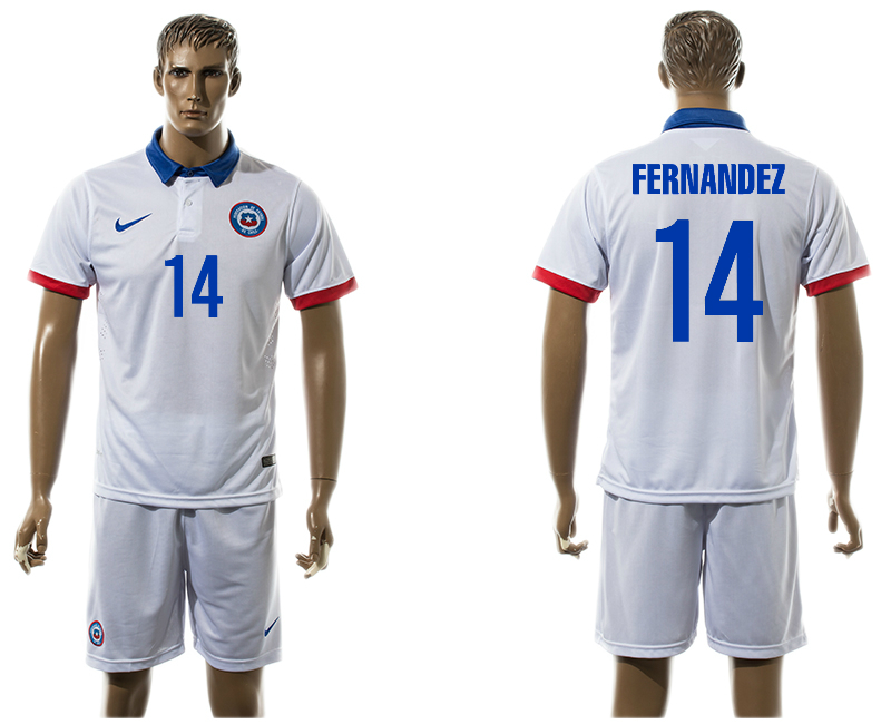 2015-16 Chile 14 FERNANDEZ Away Jersey