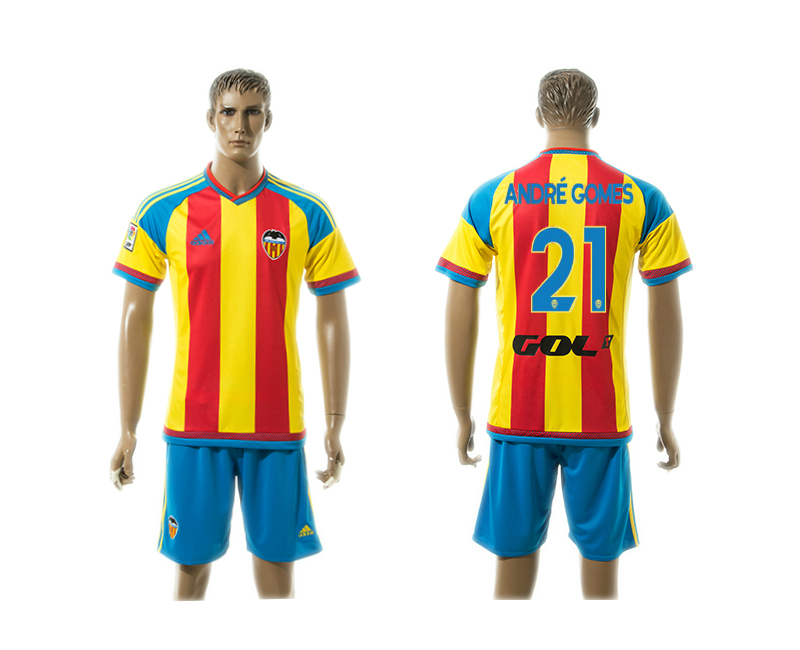 2015-16 Valencia 21 ANDRE GOMES Away Jersey