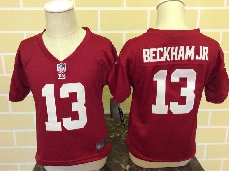 Nike Giants 13 Odell Beckham Jr Red Toddler Game Jersey