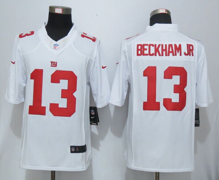 Nike Giants 13 Odell Beckham Jr White Limited Jersey