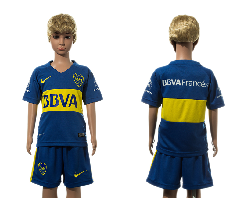 2015-16 Boca Juniors Home Youth Jersey