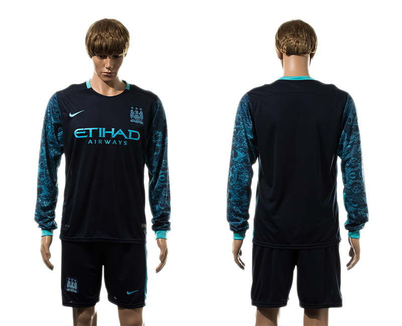 2015-16 Manchster City Away Long Sleeve Jersey