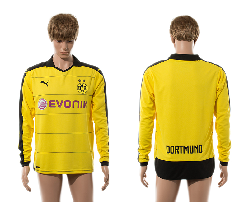 2015-16 Dortmund Home Long Sleeve Thailand Jersey