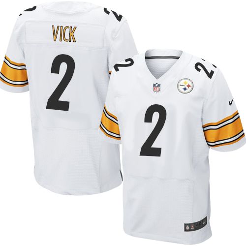 Nike Steelers 2 Michael Vick White Elite Jersey