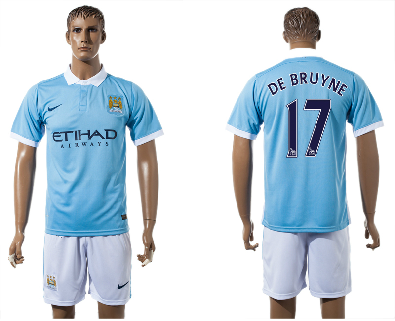 2015-16 Manchester City 17 DE BRUYNE Home Jersey