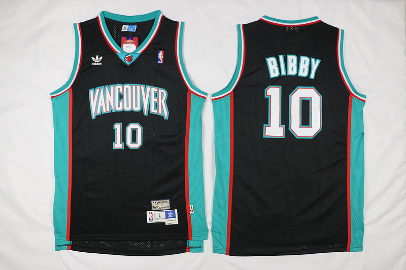 Grizzlies 10 Mike Bibby Black Hardwood Classics Jersey - Click Image to Close