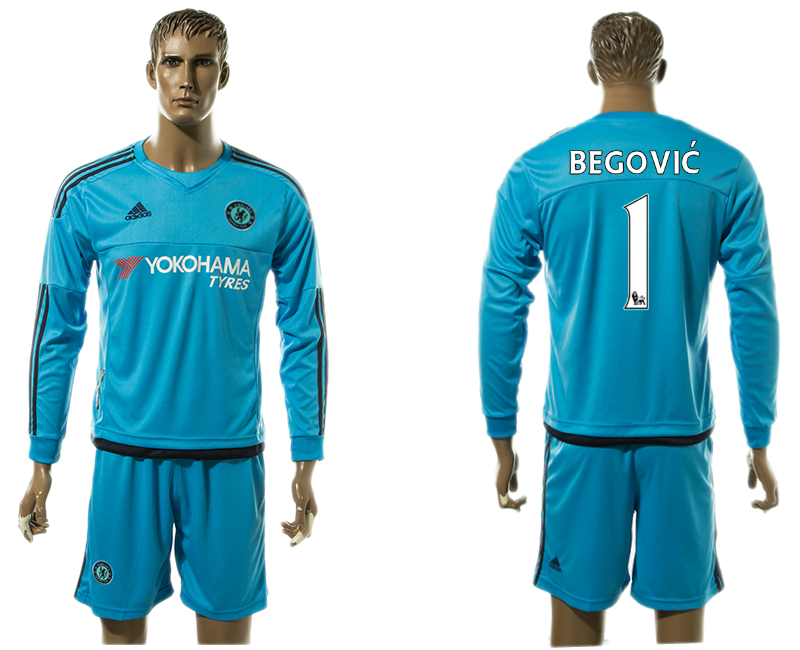 2015-16 Chelsea 1 BEGOVIC Goalkeeper Long Sleeve Jersey